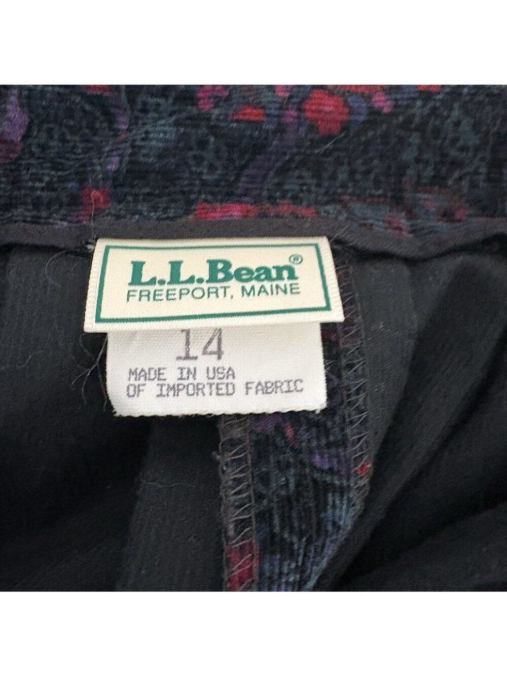 L.L.Bean Paisley Corduroy Pleated Midi Skirt - Picture 10 of 15
